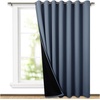 image:imageNICETOWN Full Shade Curtain Panel Energy Smart amp Noise Blocking Out Blackout Drape for Dining Room Window Thermal Insulated Guest Room Lined Window DressingSilver Gray 42 x 84 inchStone Blue