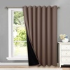 image:imageNICETOWN Full Shade Curtain Panel Energy Smart amp Noise Blocking Out Blackout Drape for Dining Room Window Thermal Insulated Guest Room Lined Window DressingSilver Gray 42 x 84 inchCappuccino