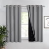 image:imageNICETOWN Full Shade Curtain Panel Energy Smart amp Noise Blocking Out Blackout Drape for Dining Room Window Thermal Insulated Guest Room Lined Window DressingSilver Gray 42 x 84 inchSilver Grey