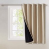 image:imageNICETOWN Full Shade Curtain Panel Energy Smart amp Noise Blocking Out Blackout Drape for Dining Room Window Thermal Insulated Guest Room Lined Window DressingSilver Gray 42 x 84 inchBiscotti Beige