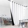 image:imageNICETOWN Full Shade Curtain Panel Energy Smart amp Noise Blocking Out Blackout Drape for Dining Room Window Thermal Insulated Guest Room Lined Window DressingSilver Gray 42 x 84 inchPure White