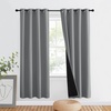 image:imageNICETOWN Full Shade Curtain Panel Energy Smart amp Noise Blocking Out Blackout Drape for Dining Room Window Thermal Insulated Guest Room Lined Window DressingSilver Gray 42 x 84 inchSilver Grey