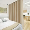 image:imageNICETOWN Full Shade Curtain Panel Energy Smart amp Noise Blocking Out Blackout Drape for Dining Room Window Thermal Insulated Guest Room Lined Window DressingSilver Gray 42 x 84 inchBiscotti Beige