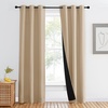 image:imageNICETOWN Full Shade Curtain Panel Energy Smart amp Noise Blocking Out Blackout Drape for Dining Room Window Thermal Insulated Guest Room Lined Window DressingSilver Gray 42 x 84 inchBiscotti Beige
