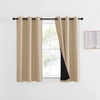 image:imageNICETOWN Full Shade Curtain Panel Energy Smart amp Noise Blocking Out Blackout Drape for Dining Room Window Thermal Insulated Guest Room Lined Window DressingSilver Gray 42 x 84 inchBiscotti Beige