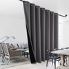 image:imageNICETOWN Full Shade Curtain Panel Energy Smart amp Noise Blocking Out Blackout Drape for Dining Room Window Thermal Insulated Guest Room Lined Window DressingSilver Gray 42 x 84 inchGrey