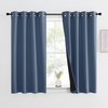 image:imageNICETOWN Full Shade Curtain Panel Energy Smart amp Noise Blocking Out Blackout Drape for Dining Room Window Thermal Insulated Guest Room Lined Window DressingSilver Gray 42 x 84 inchStone Blue