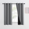 image:imageNICETOWN Full Shade Curtain Panel Energy Smart amp Noise Blocking Out Blackout Drape for Dining Room Window Thermal Insulated Guest Room Lined Window DressingSilver Gray 42 x 84 inchSilver Grey