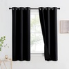 image:imageNICETOWN Full Shade Curtain Panel Energy Smart amp Noise Blocking Out Blackout Drape for Dining Room Window Thermal Insulated Guest Room Lined Window DressingSilver Gray 42 x 84 inchBlack