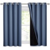 image:imageNICETOWN Full Shade Curtain Panel Energy Smart amp Noise Blocking Out Blackout Drape for Dining Room Window Thermal Insulated Guest Room Lined Window DressingSilver Gray 42 x 84 inchStone Blue