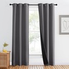 image:imageNICETOWN Full Shade Curtain Panel Energy Smart amp Noise Blocking Out Blackout Drape for Dining Room Window Thermal Insulated Guest Room Lined Window DressingSilver Gray 42 x 84 inchGrey