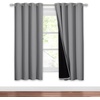 image:imageNICETOWN Full Shade Curtain Panel Energy Smart amp Noise Blocking Out Blackout Drape for Dining Room Window Thermal Insulated Guest Room Lined Window DressingSilver Gray 42 x 84 inchSilver Grey