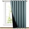 image:imageNICETOWN Full Shade Curtain Panel Energy Smart amp Noise Blocking Out Blackout Drape for Dining Room Window Thermal Insulated Guest Room Lined Window DressingSilver Gray 42 x 84 inchGreyish Blue