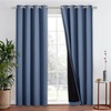 image:imageNICETOWN Full Shade Curtain Panel Energy Smart amp Noise Blocking Out Blackout Drape for Dining Room Window Thermal Insulated Guest Room Lined Window DressingSilver Gray 42 x 84 inchStone Blue