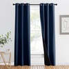 image:imageNICETOWN Full Shade Curtain Panel Energy Smart amp Noise Blocking Out Blackout Drape for Dining Room Window Thermal Insulated Guest Room Lined Window DressingSilver Gray 42 x 84 inchNavy