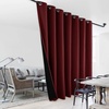image:imageNICETOWN Full Shade Curtain Panel Energy Smart amp Noise Blocking Out Blackout Drape for Dining Room Window Thermal Insulated Guest Room Lined Window DressingSilver Gray 42 x 84 inchBurgundy Red