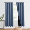 image:imageNICETOWN Full Shade Curtain Panel Energy Smart amp Noise Blocking Out Blackout Drape for Dining Room Window Thermal Insulated Guest Room Lined Window DressingSilver Gray 42 x 84 inchStone Blue