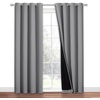 image:imageNICETOWN Full Shade Curtain Panel Energy Smart amp Noise Blocking Out Blackout Drape for Dining Room Window Thermal Insulated Guest Room Lined Window DressingSilver Gray 42 x 84 inchSilver Grey