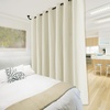 image:imageNICETOWN Full Shade Curtain Panel Energy Smart amp Noise Blocking Out Blackout Drape for Dining Room Window Thermal Insulated Guest Room Lined Window DressingSilver Gray 42 x 84 inchBeige
