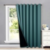 image:imageNICETOWN Full Shade Curtain Panel Energy Smart amp Noise Blocking Out Blackout Drape for Dining Room Window Thermal Insulated Guest Room Lined Window DressingSilver Gray 42 x 84 inchSea Teal