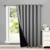 image:imageNICETOWN Full Shade Curtain Panel Energy Smart amp Noise Blocking Out Blackout Drape for Dining Room Window Thermal Insulated Guest Room Lined Window DressingSilver Gray 42 x 84 inchSilver Grey