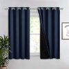 image:imageNICETOWN Full Shade Curtain Panel Energy Smart amp Noise Blocking Out Blackout Drape for Dining Room Window Thermal Insulated Guest Room Lined Window DressingSilver Gray 42 x 84 inchNavy