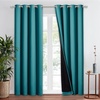 image:imageNICETOWN Full Shade Curtain Panel Energy Smart amp Noise Blocking Out Blackout Drape for Dining Room Window Thermal Insulated Guest Room Lined Window DressingSilver Gray 42 x 84 inchPeacock Teal