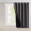 image:imageNICETOWN Full Shade Curtain Panel Energy Smart amp Noise Blocking Out Blackout Drape for Dining Room Window Thermal Insulated Guest Room Lined Window DressingSilver Gray 42 x 84 inchGrey