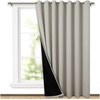 image:imageNICETOWN Full Shade Curtain Panel Energy Smart amp Noise Blocking Out Blackout Drape for Dining Room Window Thermal Insulated Guest Room Lined Window DressingSilver Gray 42 x 84 inchNatural
