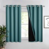 image:imageNICETOWN Full Shade Curtain Panel Energy Smart amp Noise Blocking Out Blackout Drape for Dining Room Window Thermal Insulated Guest Room Lined Window DressingSilver Gray 42 x 84 inchSea Teal