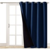 image:imageNICETOWN Full Shade Curtain Panel Energy Smart amp Noise Blocking Out Blackout Drape for Dining Room Window Thermal Insulated Guest Room Lined Window DressingSilver Gray 42 x 84 inchNavy