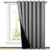 image:imageNICETOWN Full Shade Curtain Panel Energy Smart amp Noise Blocking Out Blackout Drape for Dining Room Window Thermal Insulated Guest Room Lined Window DressingSilver Gray 42 x 84 inchSilver Grey