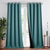 image:imageNICETOWN Full Shade Curtain Panel Energy Smart amp Noise Blocking Out Blackout Drape for Dining Room Window Thermal Insulated Guest Room Lined Window DressingSilver Gray 42 x 84 inchSea Teal