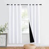 image:imageNICETOWN Full Shade Curtain Panel Energy Smart amp Noise Blocking Out Blackout Drape for Dining Room Window Thermal Insulated Guest Room Lined Window DressingSilver Gray 42 x 84 inchPure White