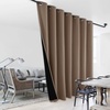 image:imageNICETOWN Full Shade Curtain Panel Energy Smart amp Noise Blocking Out Blackout Drape for Dining Room Window Thermal Insulated Guest Room Lined Window DressingSilver Gray 42 x 84 inchCappuccino