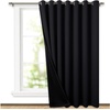 image:imageNICETOWN Full Shade Curtain Panel Energy Smart amp Noise Blocking Out Blackout Drape for Dining Room Window Thermal Insulated Guest Room Lined Window DressingSilver Gray 42 x 84 inchBlack