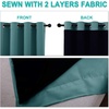 image:imageNICETOWN Full Shade Curtain Panel Energy Smart amp Noise Blocking Out Blackout Drape for Dining Room Window Thermal Insulated Guest Room Lined Window DressingSilver Gray 42 x 84 inchSea Teal