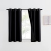 image:imageNICETOWN Full Shade Curtain Panel Energy Smart amp Noise Blocking Out Blackout Drape for Dining Room Window Thermal Insulated Guest Room Lined Window DressingSilver Gray 42 x 84 inchBlack