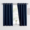 image:imageNICETOWN Full Shade Curtain Panel Energy Smart amp Noise Blocking Out Blackout Drape for Dining Room Window Thermal Insulated Guest Room Lined Window DressingSilver Gray 42 x 84 inchNavy