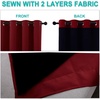 image:imageNICETOWN Full Shade Curtain Panel Energy Smart amp Noise Blocking Out Blackout Drape for Dining Room Window Thermal Insulated Guest Room Lined Window DressingSilver Gray 42 x 84 inchBurgundy Red