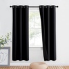 image:imageNICETOWN Full Shade Curtain Panel Energy Smart amp Noise Blocking Out Blackout Drape for Dining Room Window Thermal Insulated Guest Room Lined Window DressingSilver Gray 42 x 84 inchBlack