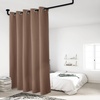 image:imageNICETOWN Full Shade Curtain Panel Energy Smart amp Noise Blocking Out Blackout Drape for Dining Room Window Thermal Insulated Guest Room Lined Window DressingSilver Gray 42 x 84 inchCappuccino