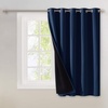 image:imageNICETOWN Full Shade Curtain Panel Energy Smart amp Noise Blocking Out Blackout Drape for Dining Room Window Thermal Insulated Guest Room Lined Window DressingSilver Gray 42 x 84 inchNavy