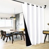 image:imageNICETOWN Full Shade Curtain Panel Energy Smart amp Noise Blocking Out Blackout Drape for Dining Room Window Thermal Insulated Guest Room Lined Window DressingSilver Gray 42 x 84 inchPure White