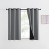 image:imageNICETOWN Full Shade Curtain Panel Energy Smart amp Noise Blocking Out Blackout Drape for Dining Room Window Thermal Insulated Guest Room Lined Window DressingSilver Gray 42 x 84 inchSilver Grey