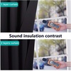 image:imageNICETOWN Full Shade Curtain Panel Energy Smart amp Noise Blocking Out Blackout Drape for Dining Room Window Thermal Insulated Guest Room Lined Window DressingSilver Gray 42 x 84 inchBlack