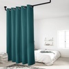 image:imageNICETOWN Full Shade Curtain Panel Energy Smart amp Noise Blocking Out Blackout Drape for Dining Room Window Thermal Insulated Guest Room Lined Window DressingSilver Gray 42 x 84 inchSea Teal