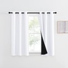 image:imageNICETOWN Full Shade Curtain Panel Energy Smart amp Noise Blocking Out Blackout Drape for Dining Room Window Thermal Insulated Guest Room Lined Window DressingSilver Gray 42 x 84 inchPure White