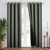 image:imageNICETOWN Full Shade Curtain Panel Energy Smart amp Noise Blocking Out Blackout Drape for Dining Room Window Thermal Insulated Guest Room Lined Window DressingSilver Gray 42 x 84 inchDark Mallard