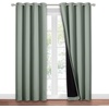image:imageNICETOWN Full Shade Curtain Panel Energy Smart amp Noise Blocking Out Blackout Drape for Dining Room Window Thermal Insulated Guest Room Lined Window DressingSilver Gray 42 x 84 inchGreyish Green